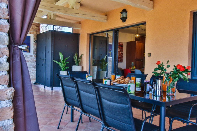 Aussenbereich, Porec Apartments - Apartment Tina mit Whirlpool und Apartments Villa Irena, Istrien, Kroatien Poreč